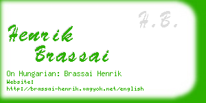 henrik brassai business card